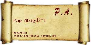 Pap Abigél névjegykártya