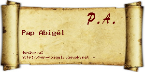Pap Abigél névjegykártya